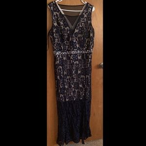 Black Lace Evening Dress